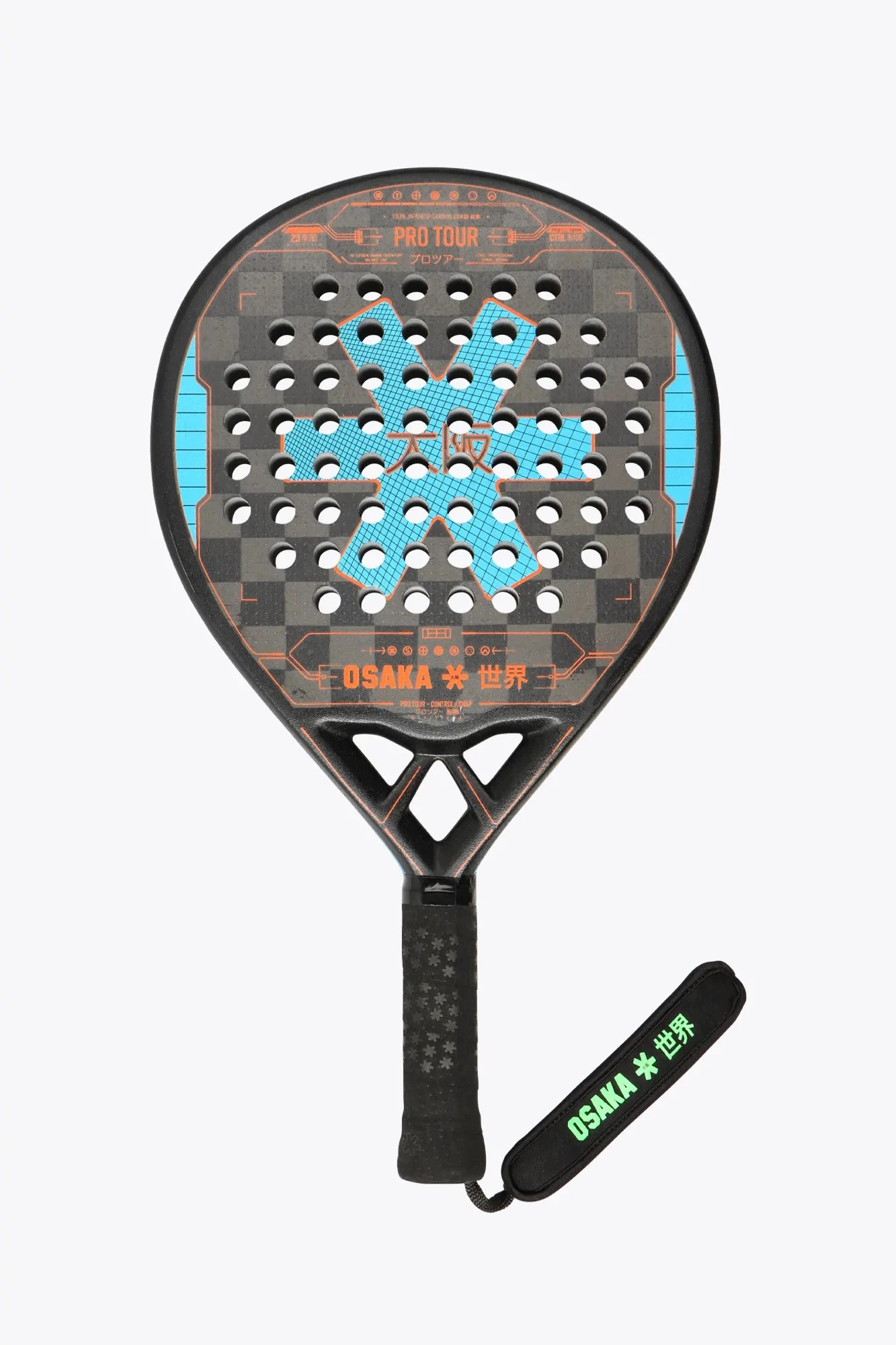 Osaka Pro Tour Control Snap 2023 Padel Racket (Blue/Orange)