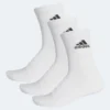 Adidas Cushioned Crew Socks (3-Pack, White)