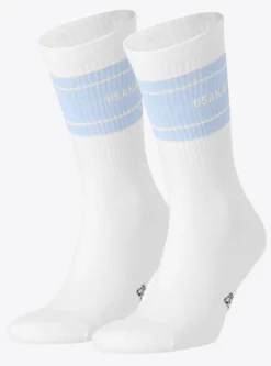 Osaka Socks 2-pack (White/Light Blue)