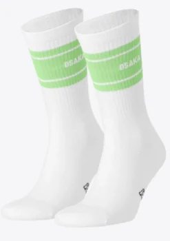 Osaka Socks 2-pack (White/Green)