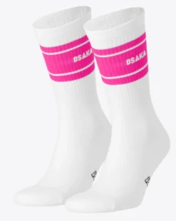Osaka Socks 2-pack (White/Pink)