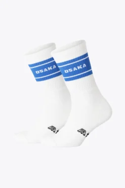 Osaka Socks 2-pack (White/Danube Blue)