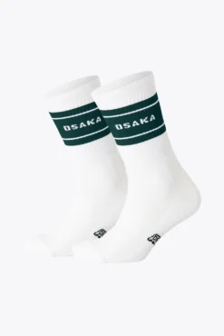 Osaka Socks 2-pack (White/Pine Green)