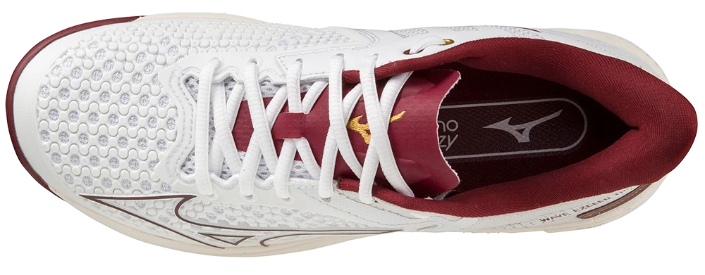Mizuno Wave Exceed Tour 5 AC Women Padel Shoes (White/Cabernet/Papyrus) - Image 4