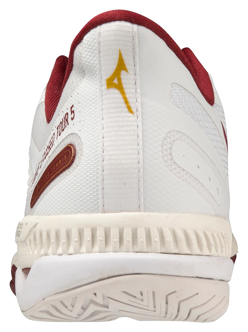 Mizuno Wave Exceed Tour 5 AC Women Padel Shoes (White/Cabernet/Papyrus) - Image 3