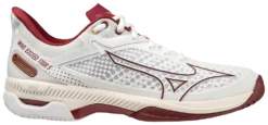 Mizuno Wave Exceed Tour 5 AC Women Padel Shoes (White/Cabernet/Papyrus)