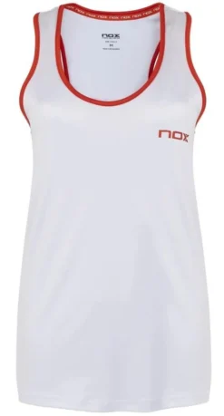 Nox Women's Top (White With Red Logo)